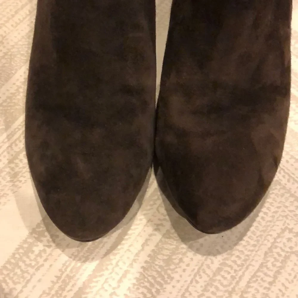 Taryn Rose Brown Suede Wedge Low Boots